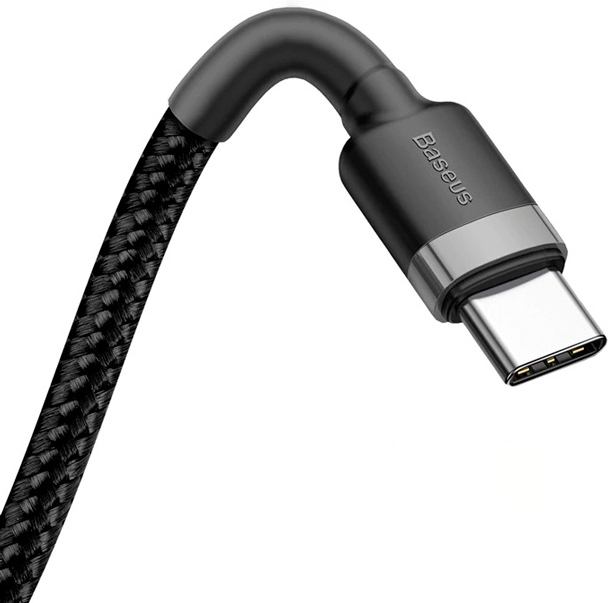 Кабель Baseus Cafule (CATKLF-GG1) USB Type C 1m (Black) купить в интернет-магазине icover