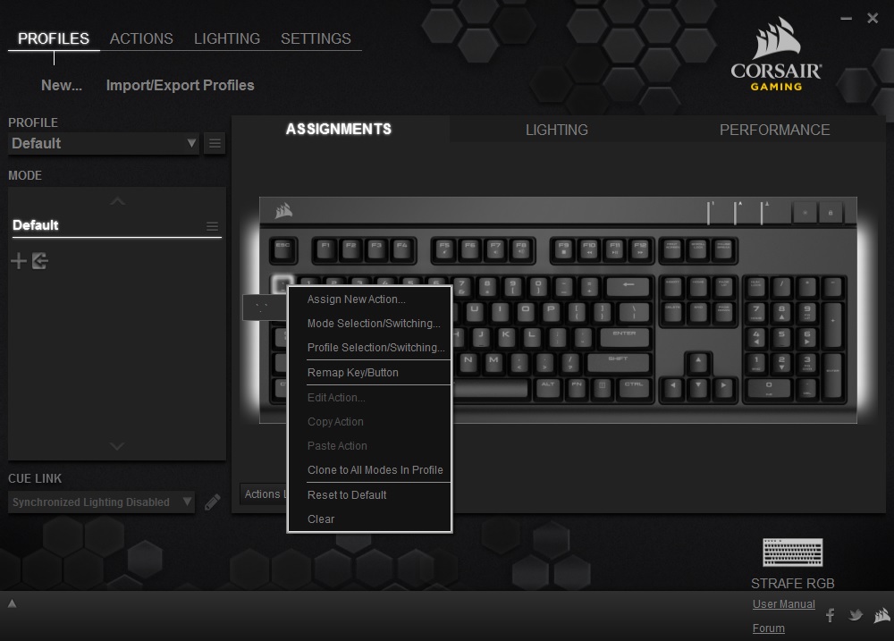 Клавиатура Corsair STRAFE RGB Cherry MX Brown USB (Black) купить в интернет-магазине icover