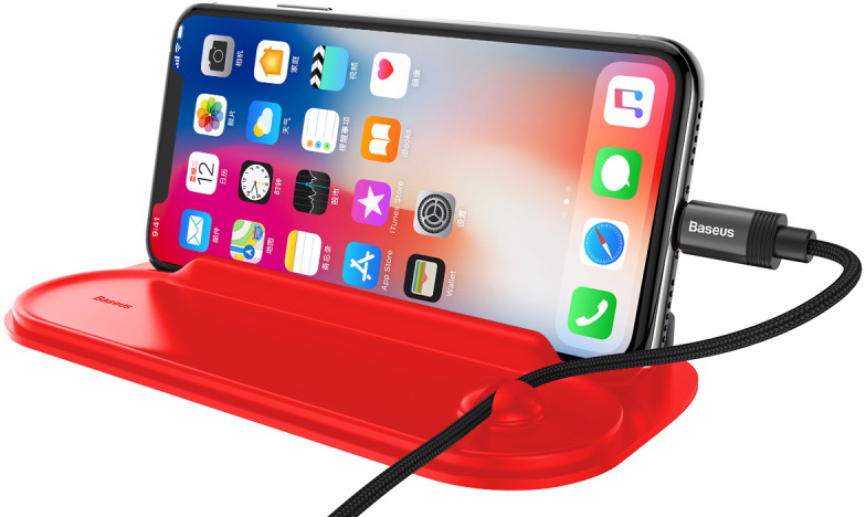 Парковочная карта с держателем для телефона Baseus Horizon Silicone Parking Number Card Bracket ACNUM-PM09 (Red) купить в интернет-магазине icover