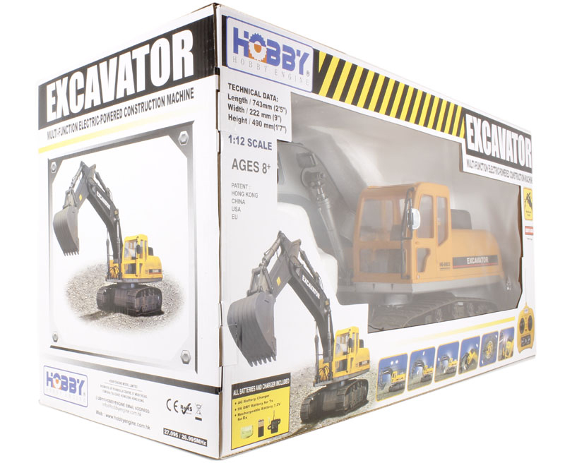Hobby Engine Excavator 1:12 - радиоуправляемый экскаватор (Yellow) купить в интернет-магазине icover
