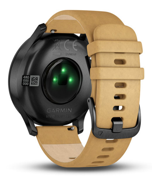 Умные часы Garmin Vivomove HR Premium 127-204 mm 010-01850-00 (Onyx Black/Tan Suede) купить в интернет-магазине icover
