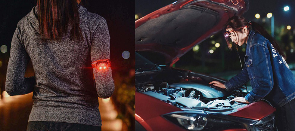Налобный фонарь Xiaomi Bee Best Ultra Light FH100 (Black/Red) купить в интернет-магазине icover