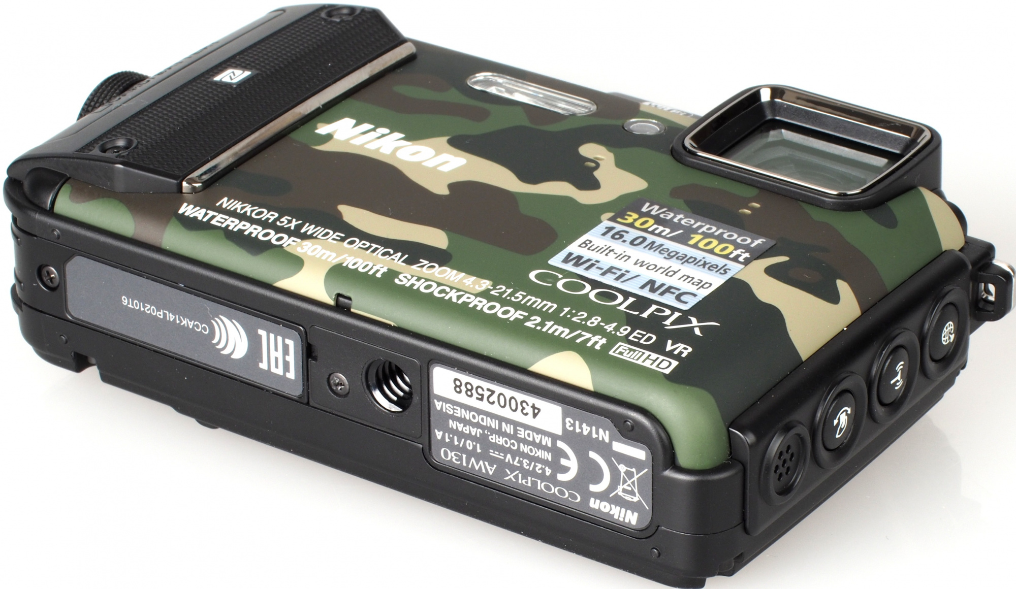 Фотоаппарат Nikon Coolpix AW130 (Camouflage) купить в интернет-магазине icover