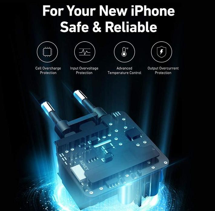 Сетевое зарядное устройство Aukey Swift PD 20W USB-C PA-F1S (White) купить в интернет-магазине icover