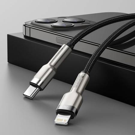 Кабель Baseus Cafule Metal (CATLJK-B01) USB-C/Lightning 2m (Black) купить в интернет-магазине icover