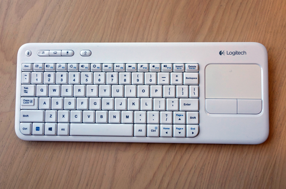Logitech Wireless Touch K400 (920-005931) - беспроводная клавиатура с тачпадом (White) купить в интернет-магазине icover