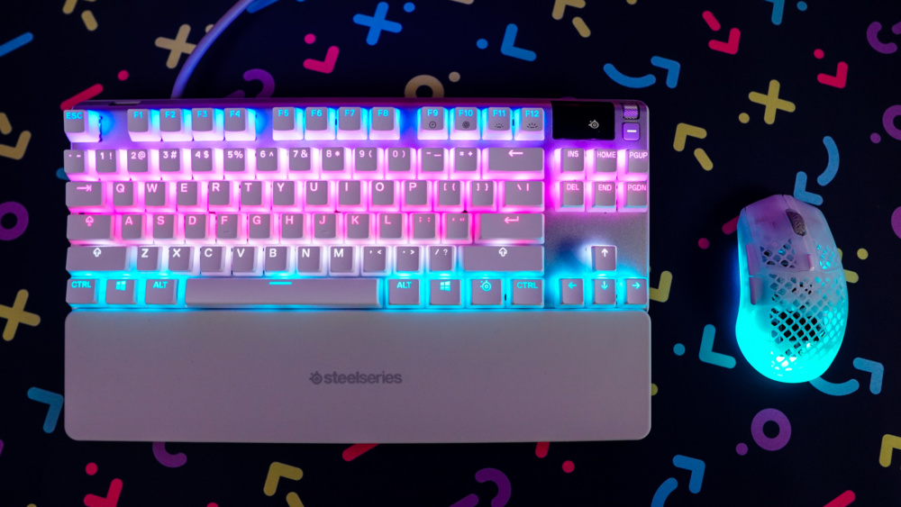 Игровая клавиатура SteelSeries Apex 7 TKL Ghost RU Red Switches (64656) купить в интернет-магазине icover