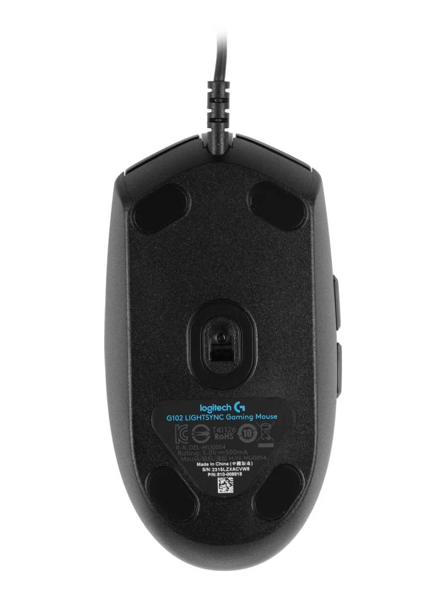 Мышь проводная Logitech G102 LIGHTSYNC 910-005808 (Black) купить в интернет-магазине icover