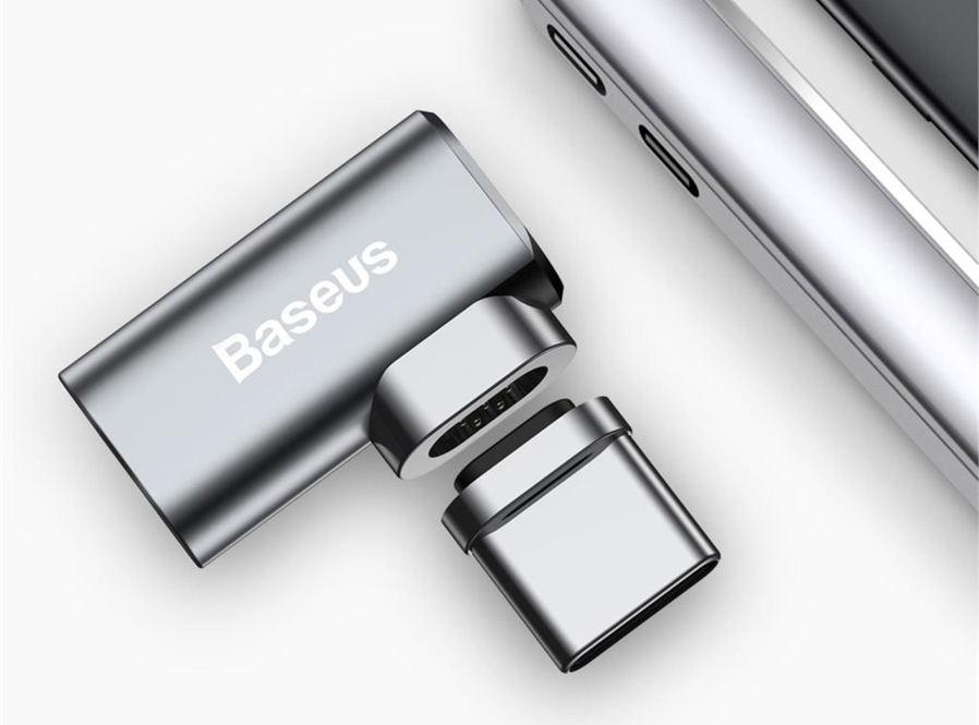 Переходник Baseus Mini Magnetic Type-C Elbow Adapter Converter CATCX-0G (Gray) купить в интернет-магазине icover