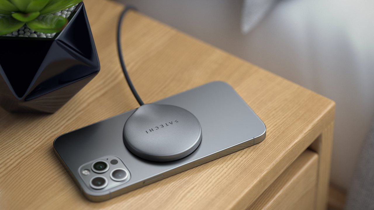 Беспроводное зарядное устройство Satechi USB-C Magnetic Wireless Charging Cable ST-UCQIMCM (Space Grey) купить в интернет-магазине icover