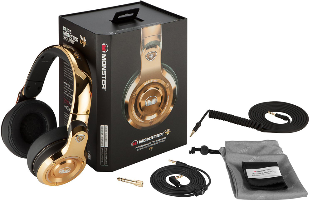 Monster 24K DJ Over-Ear Headphones - накладные наушники (Gold) купить в интернет-магазине icover