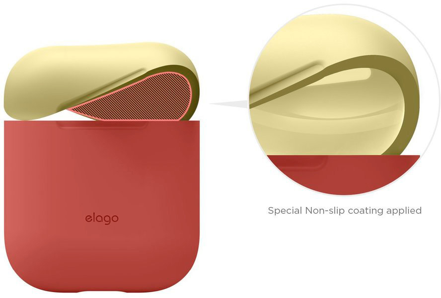 Чехол Elago Silicone DUO (EAPDO-IRO-CBLYE) для AirPods (Rose/Blue/Yellow) купить в интернет-магазине icover