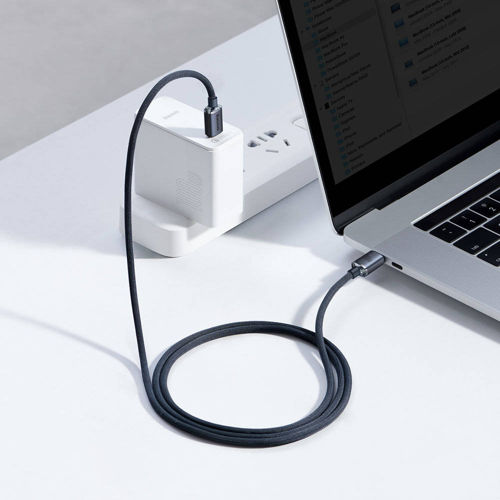 Кабель Baseus Crystal Shine (CAJY000701) USB-C/USB-C 100W 2m (Black) купить в интернет-магазине icover