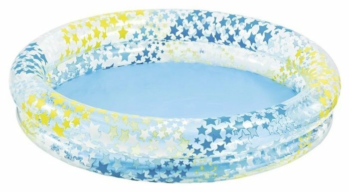 Детский надувной бассейн Intex Звездный (59460) с мячом и кругом (Blue) купить в интернет-магазине icover