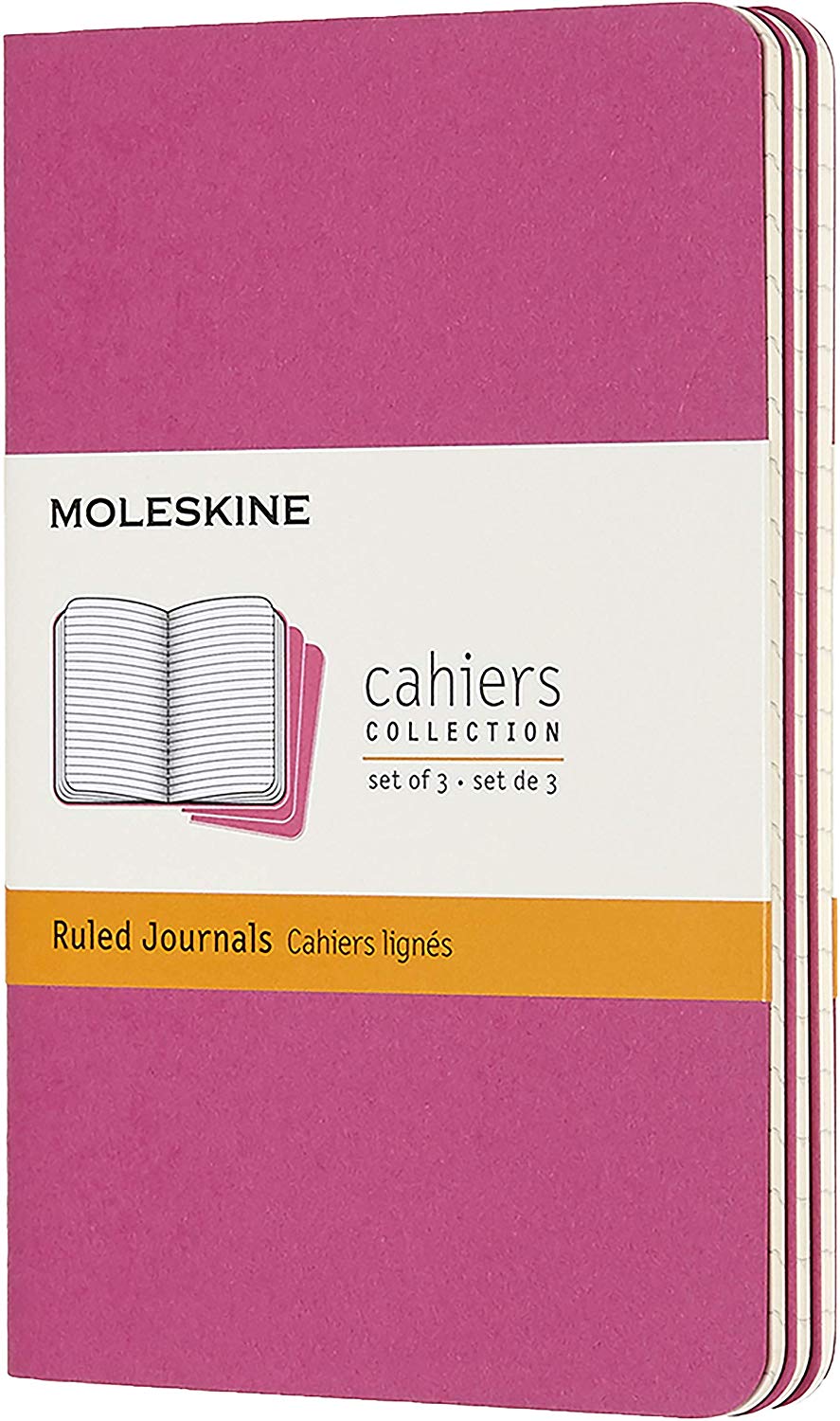 

Набор Moleskine Cahier Journal Pocket (CH011D17) 3 блокнота в линейку (Kinetic Pink)