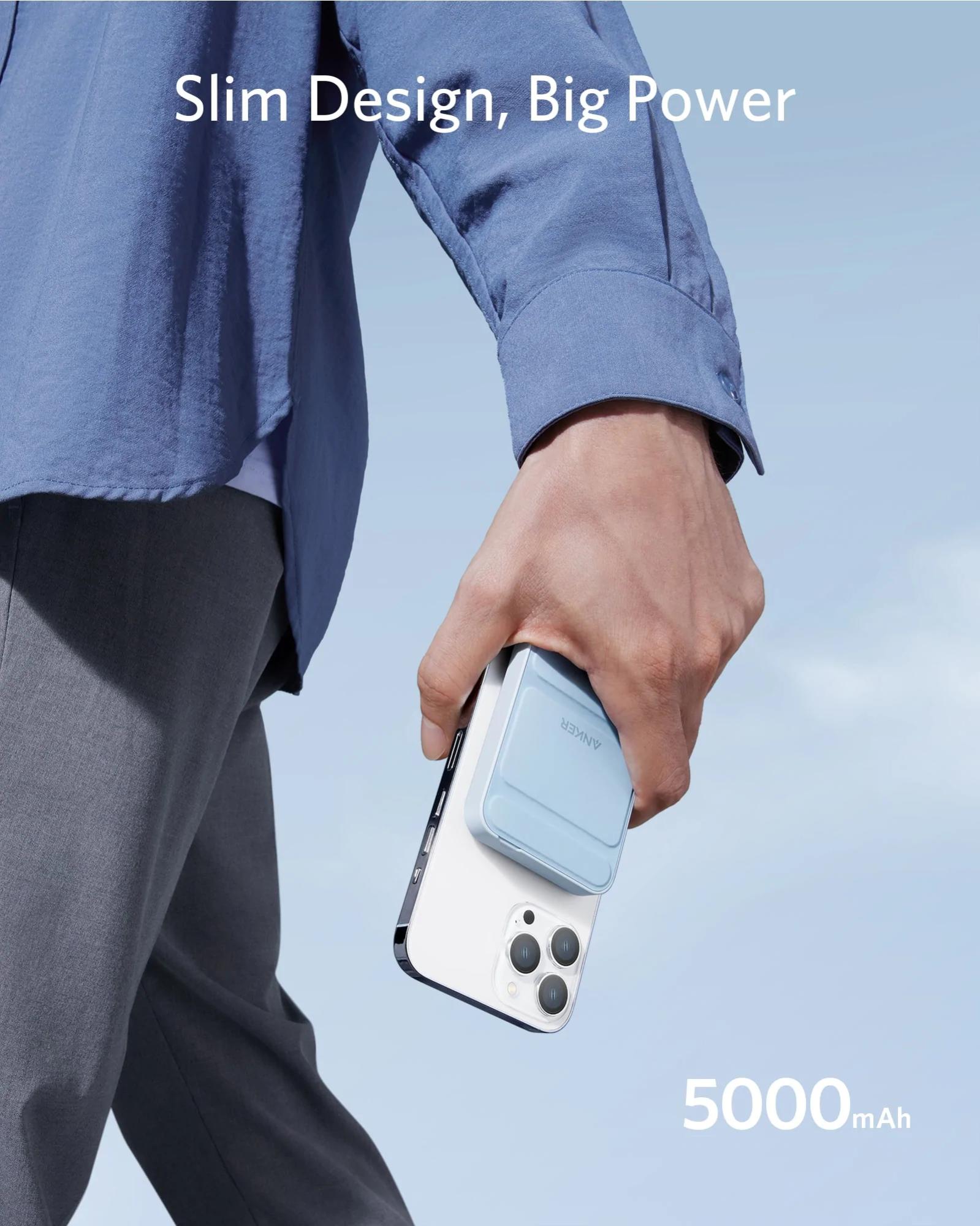 Внешний аккумулятор Anker PowerCore MagGo A1611 5000 mAh (Blue) купить в интернет-магазине icover
