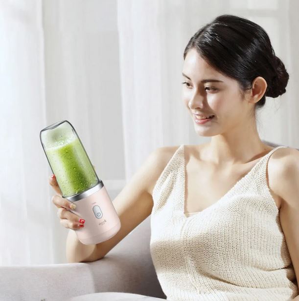 Портативный блендер Deerma Wireless Juicer DEM-NU05 (Pink) купить в интернет-магазине icover