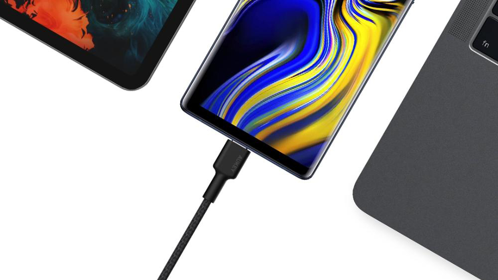 Кабель Aukey Impulse Braided (CB-CD19) USB-C 2.0 2m (Black) купить в интернет-магазине icover