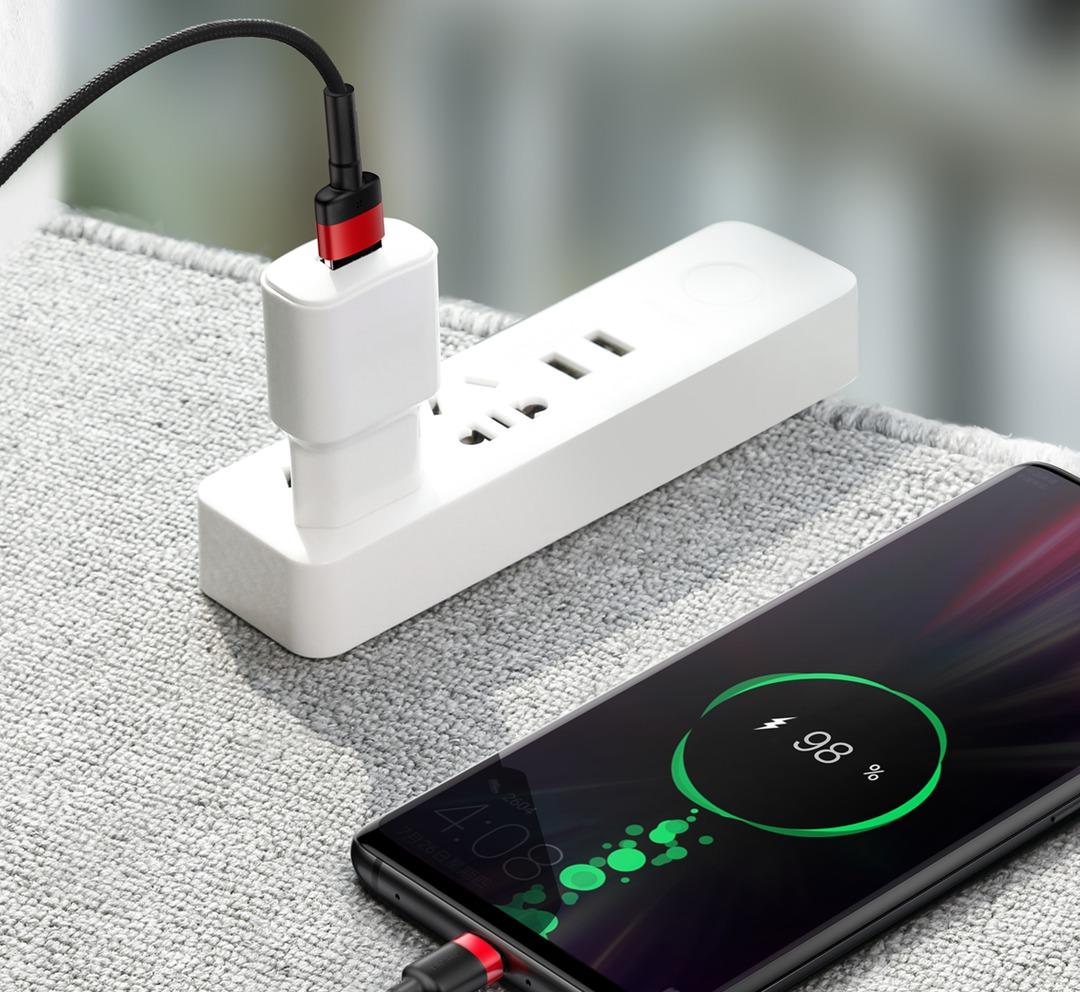 Кабель Baseus Cafule HW (CATKLF-P91) USB/USB Type C 1m (Red/Black) купить в интернет-магазине icover