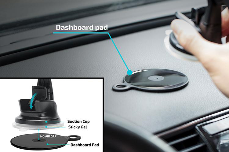 Автомобильный держатель Pitaka MagMount Qi Pro Suction USB-C (Black) купить в интернет-магазине icover