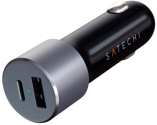 Автомобильное зарядное устройство Satechi 72W Type-C PD ST-TCPDCCM (Space Grey) купить в интернет-магазине icover