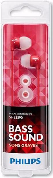 Philips SHE3590 - внутриканальные наушники (Red) купить в интернет-магазине icover
