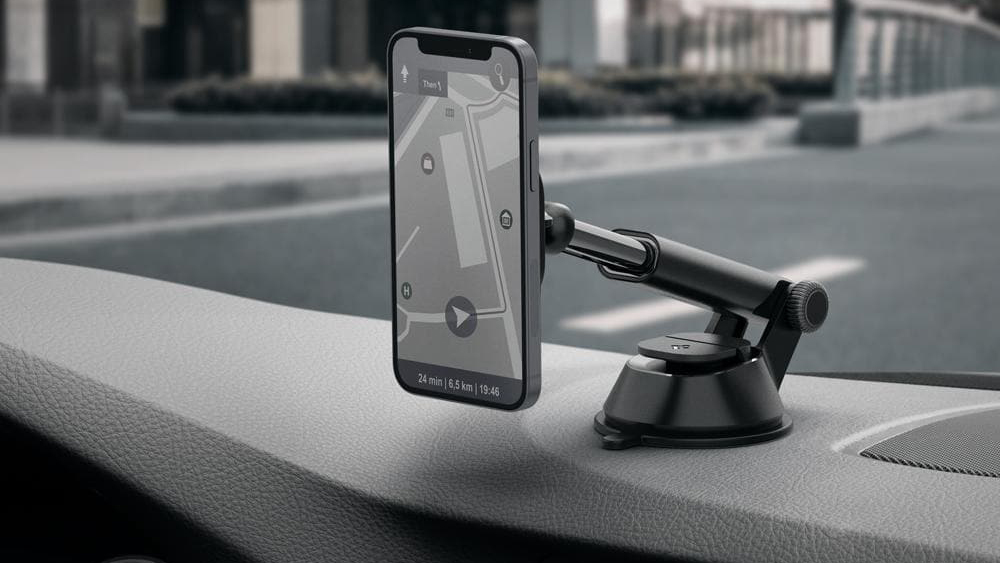 Автомобильный держатель Spigen OneTap Magnetic Car Mount Dash MagSafe (ACP02618) для iPhone 12 (Black) купить в интернет-магазине icover