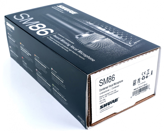 Кардиоидный конденсаторный вокальный микрофон Shure SM86 (Black) купить в интернет-магазине icover