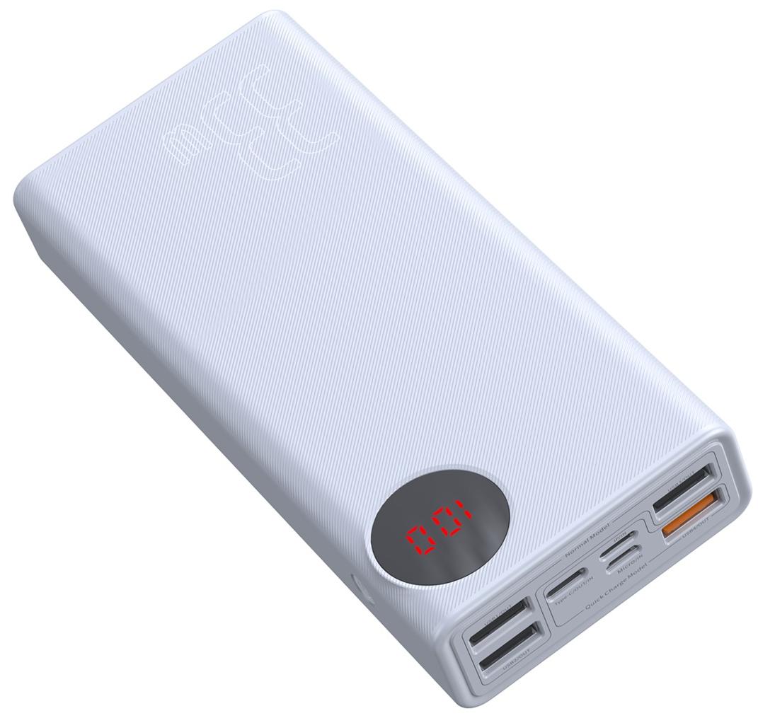 Внешний аккумулятор Baseus Mulight Quick Charge Power Bank 30000mAh PPMY-02 (White) купить в интернет-магазине icover
