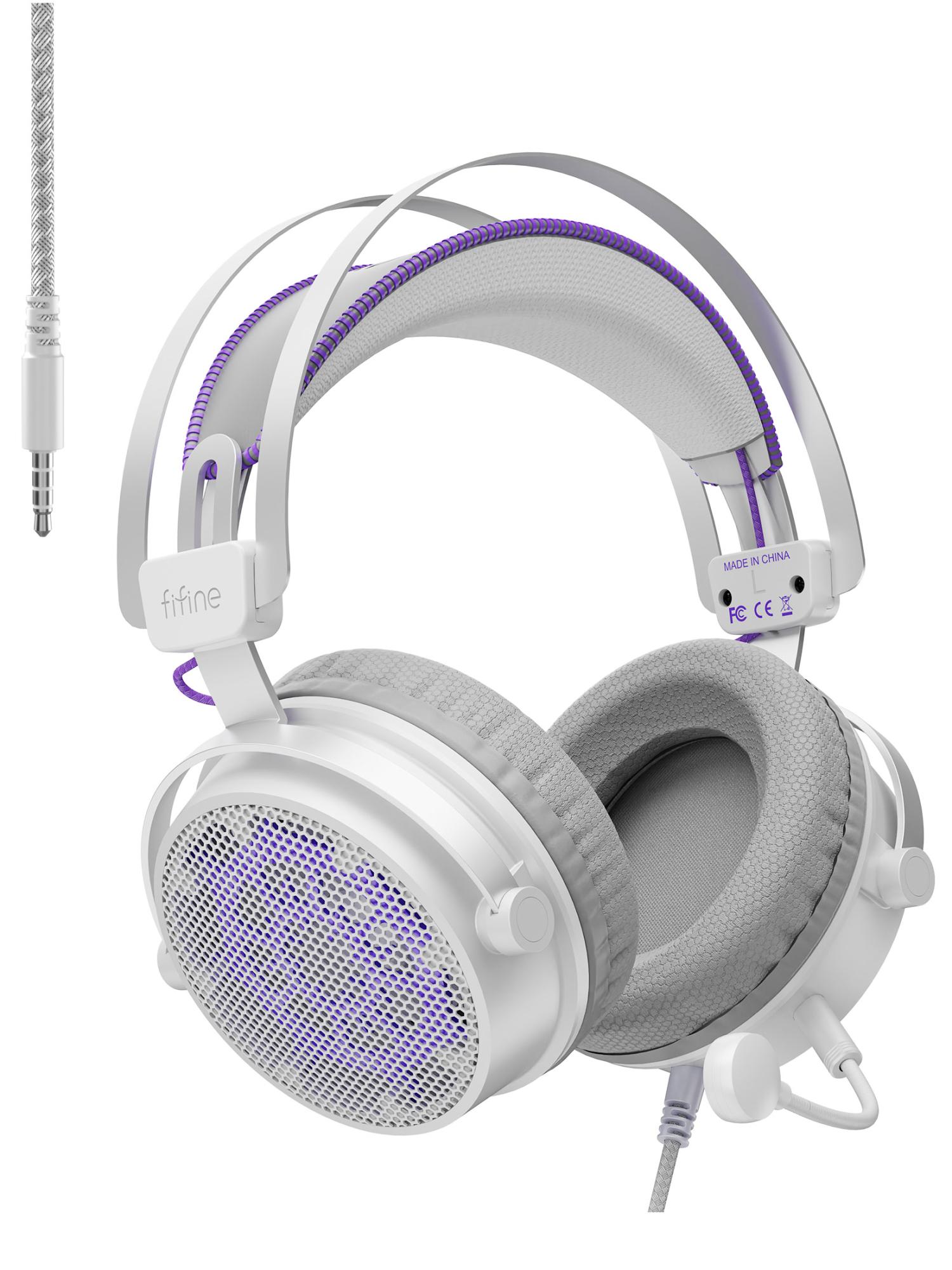 Наушники мониторные Fifine H18 Gaming Headsets (White) купить в интернет-магазине icover