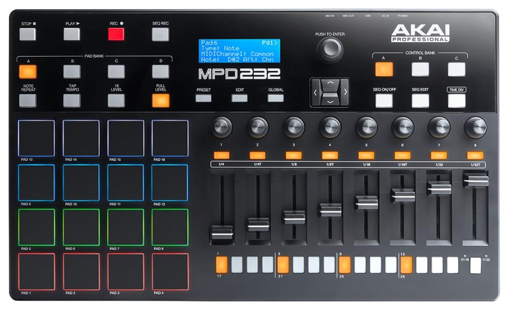 USB/MIDI-контроллер Akai PRO MPD232 A060165 (Black) купить в интернет-магазине icover