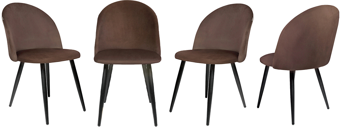 Стул Ridberg ЛОРИ Velour 4 шт. (Coffee) купить в интернет-магазине icover