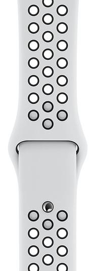 Ремешок Apple Nike Sport (MX8F2) для Apple Watch Series SE/6/2/3/4/5 44 mm (Pure Platinum/Black) купить в интернет-магазине icover