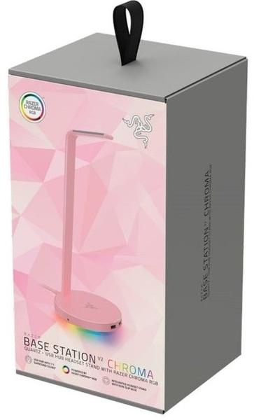 Подставка Razer Base Station V2 Chroma (RC21-01510200-R3M1) для наушников (Quartz Pink) купить в интернет-магазине icover