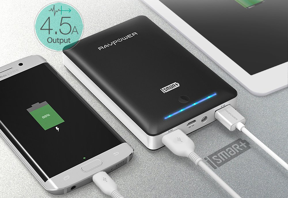 Внешний аккумулятор RAVPower Deluxe Portable Charger (RP-PB19) 16750 mAh (Black) купить в интернет-магазине icover