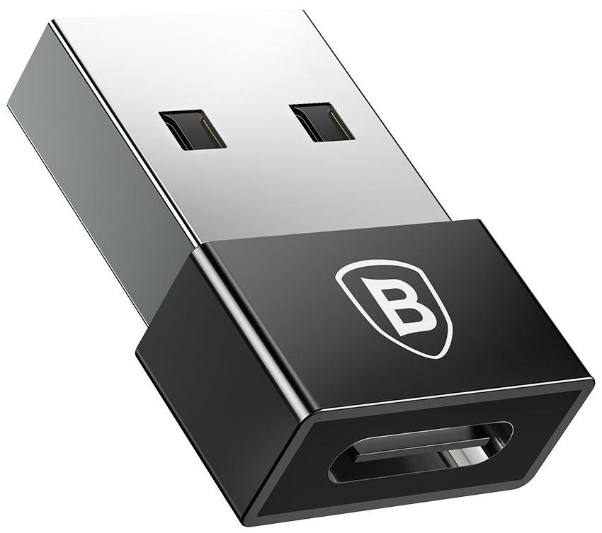 

Переходник Baseus Exquisite USB Male to Type-C Female Adapter Converter CATJQ-A01 (Black)