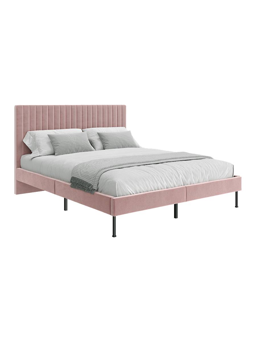 Кровать двуспальная RIDBERG LUGANO 160x200 Велюр NEO 15 (Pink) купить в интернет-магазине icover