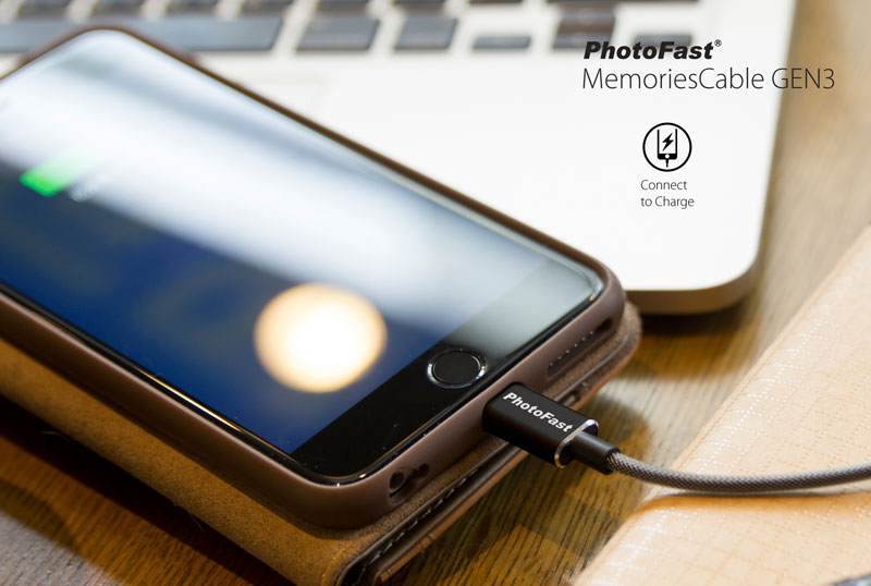 Флеш-накопитель PhotoFast MemoriesCable GEN3 128Gb (Black) купить в интернет-магазине icover