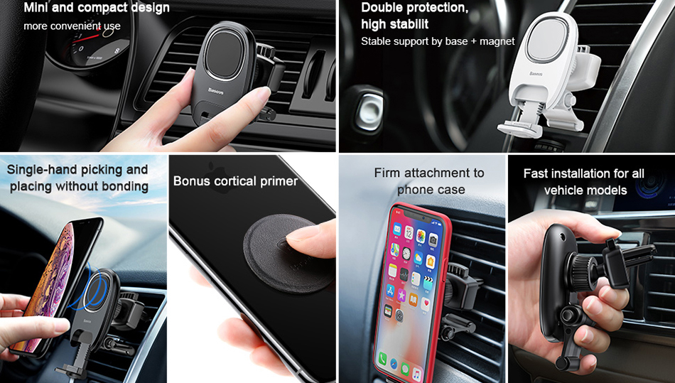 Автомобильный держатель Baseus Xiaochun Magnetic (SUCH-01) для смартфона (Black) купить в интернет-магазине icover