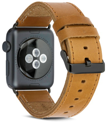 Ремешок Dbramante1928 Copenhagen Watch Strap (AW42LSSG0882) для Apple Watch 42mm (Light Saddle Brown/Space Grey) купить в интернет-магазине icover