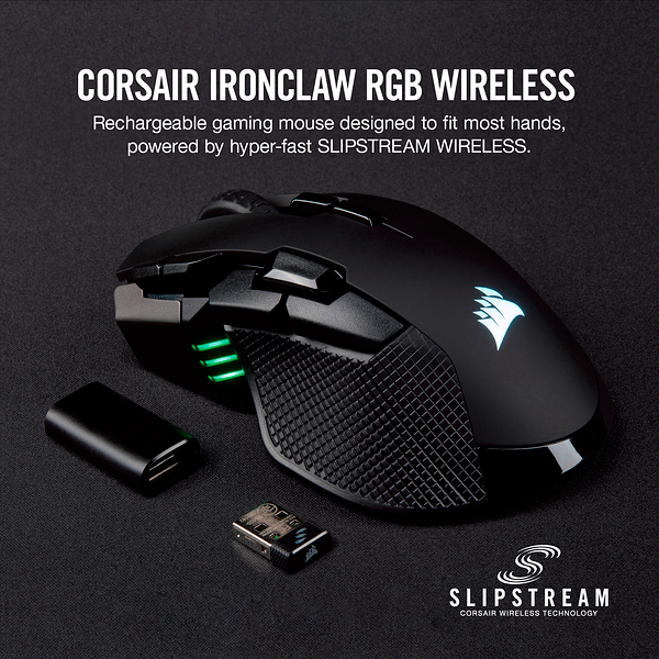 Игровая мышь Corsair Gaming Ironclaw RGB CH-9317011-EU (Black) купить в интернет-магазине icover