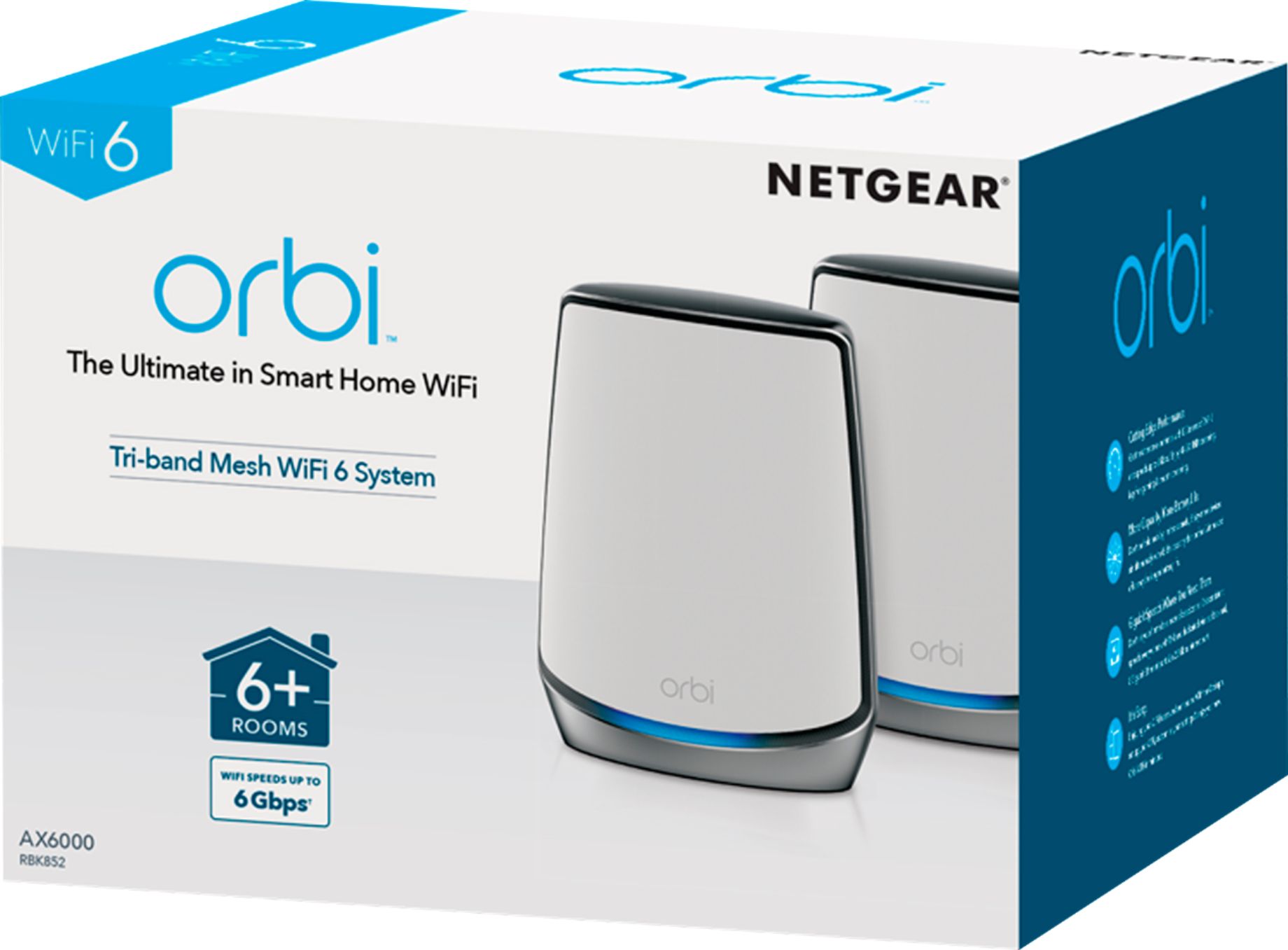 Комплект роутеров Netgear Orbi WiFi 6 802.11AX (White) купить в интернет-магазине icover