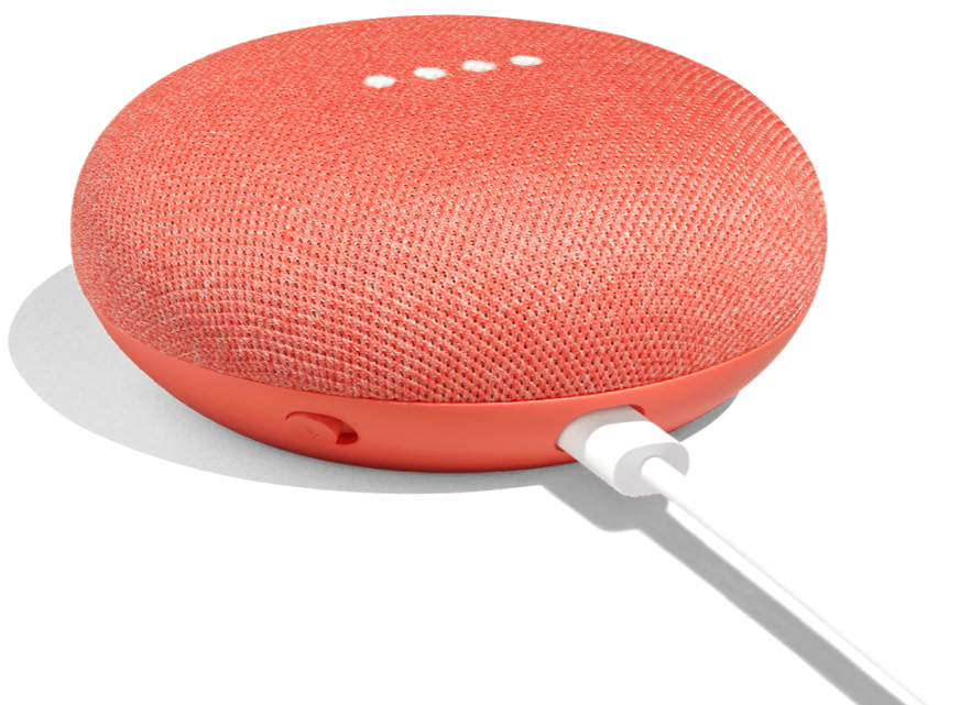 Умная колонка Google Home Mini (Coral) купить в интернет-магазине icover