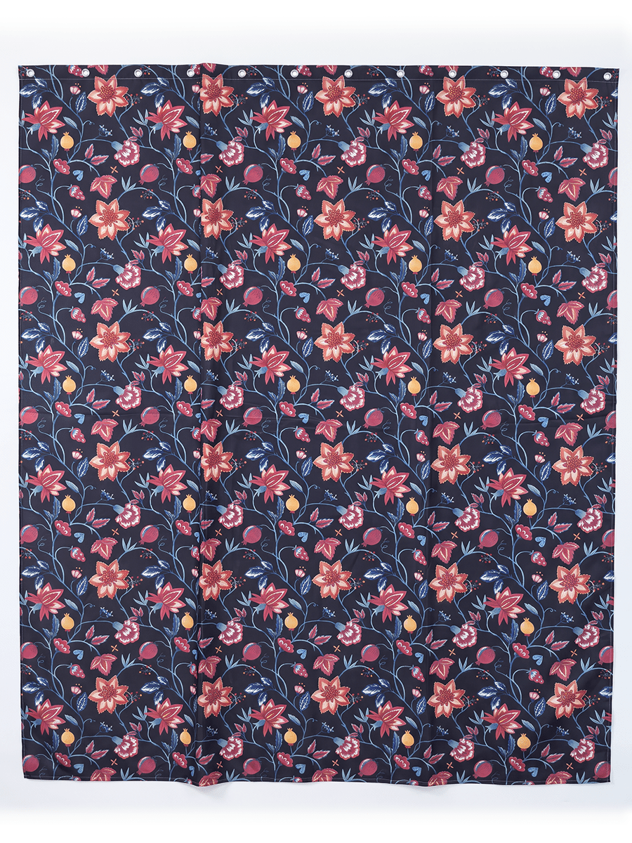 Штора для ванной комнаты Ridberg 180х200 см (Dark flowers) купить в интернет-магазине icover