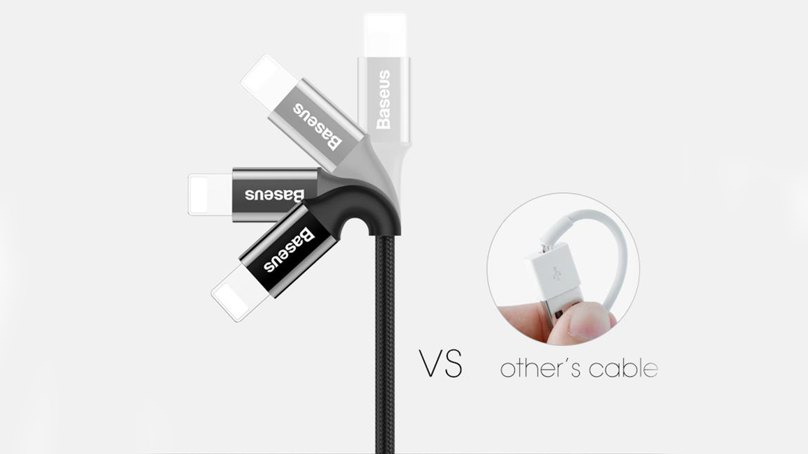 Кабель для iPod, iPhone, iPad Baseus Shining Cable with Jet metal 1m USB to Lightning CALSY-01 (Black) купить в интернет-магазине icover