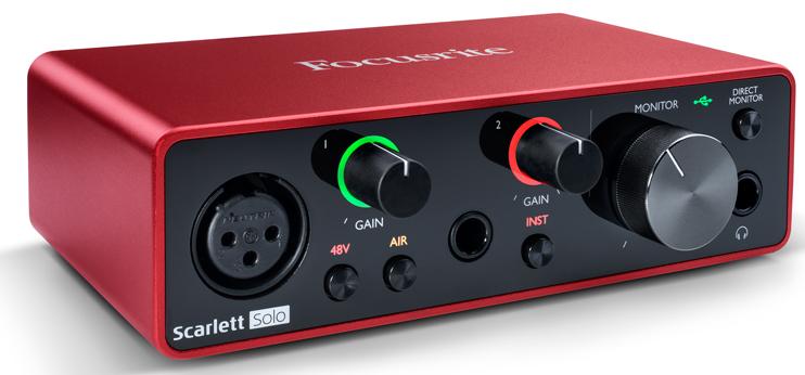 

Аудиоинтерфейс Focusrite Scarlett Solo 3rd Gen (Red)