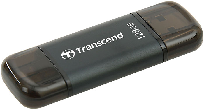 Внешний накопитель Transcend JetDrive Go 300 128Gb USB 3.1/Lightning (TS128GJDG300K) для устройств Apple (Black) купить в интернет-магазине icover
