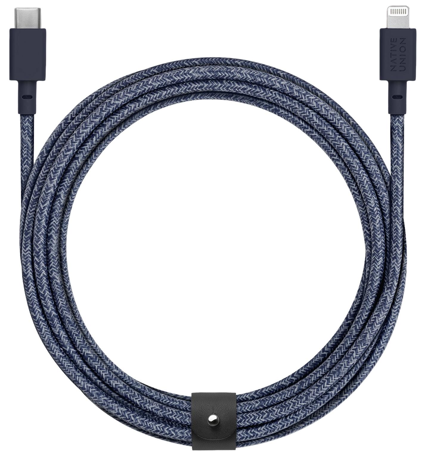 

Кабель Native Union Belt (BELT-CL-IND-3-NP) USB-C to Lightning 3m (Indigo)