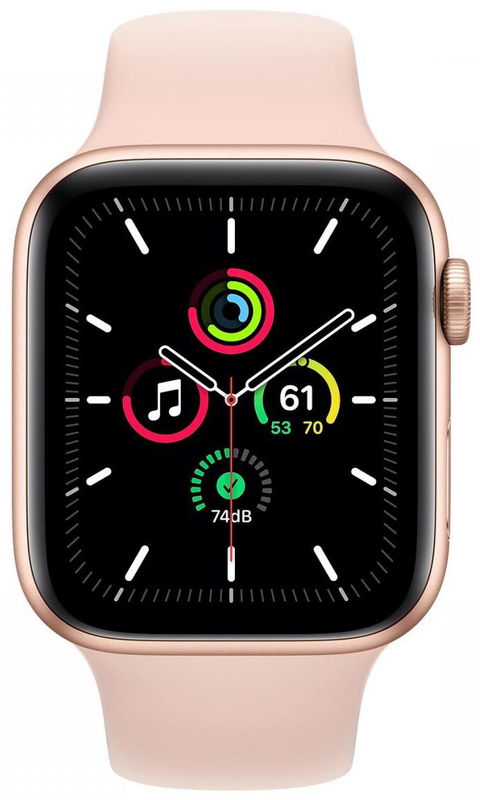 Умные часы Apple Watch SE 44mm GPS MYDR2RU/A (Gold/Pink Sand) купить в интернет-магазине icover