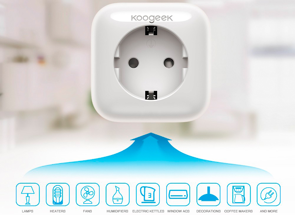 Wi-Fi-розетка Koogeek Smart Plug Apple HomeKit P1EU1 (White) купить в интернет-магазине icover